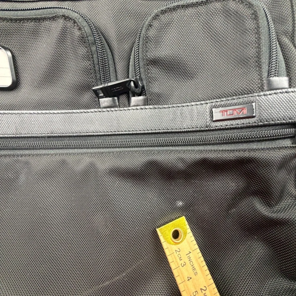 Tumi‎ Alpha Ballistic Nylon Slim Deluxe Portfolio Briefcase Black Mens